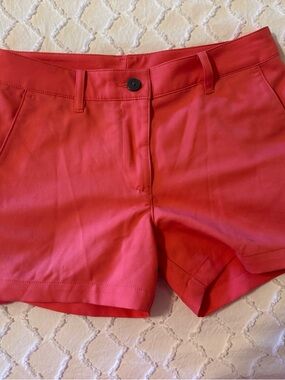 Puma High-Waist Pink Coral Golf Shorts